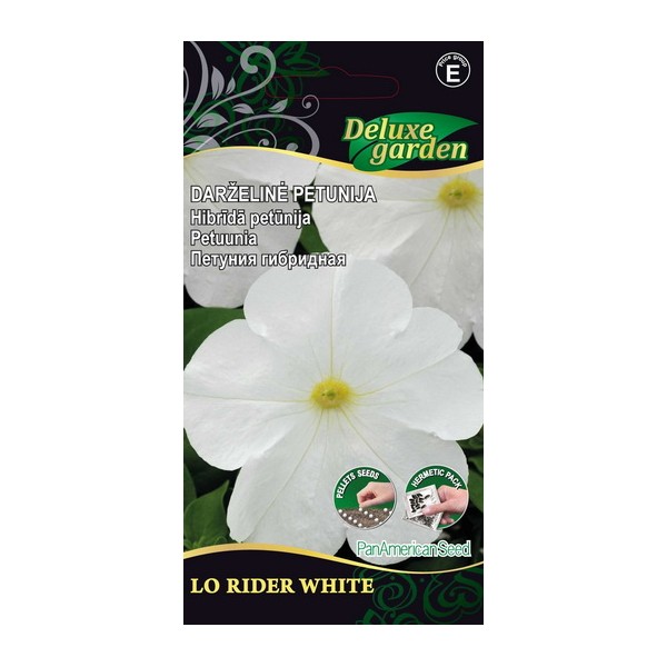 PETUNIA LO RIDER WHITE in seed mat
